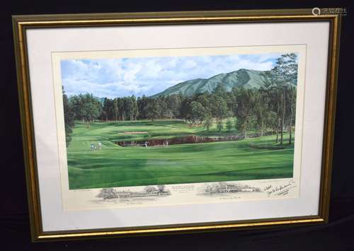 A large framed signed print by Linda Hartough of the Eden co...