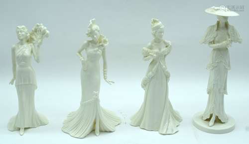 A collection of Coalport figurines from the