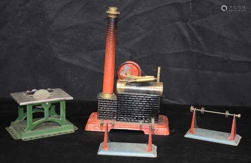 A collection of tin plate industrial working models of a ste...