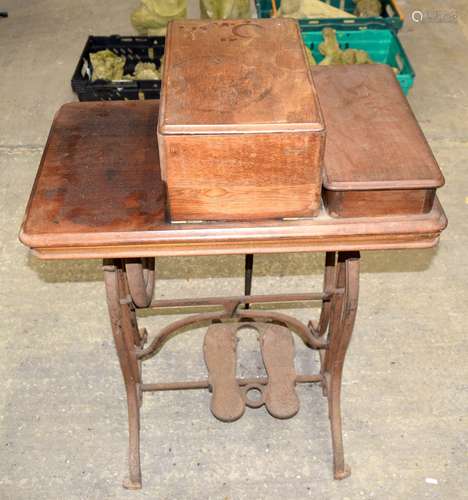 A 19th Century Howe Sewing machine on a stand 91 x 65 x 42cm...