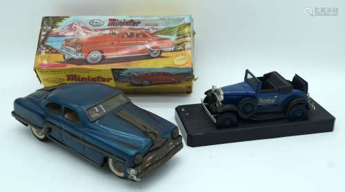 A boxed Minister deluxe model car and a Ford model car with ...