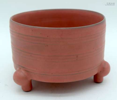 A Chinese Song pottery tripod censer. 9 x 13cm