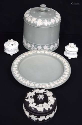 A large Wedgwood cheese dish together with another wedgwood ...
