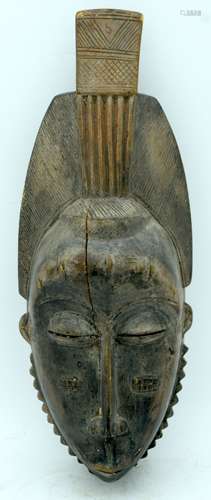 An African Baule Tribal mask 42cm .