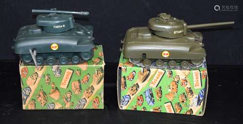 A boxed Tri-ang Sherman tank, together with another boxed Sh...