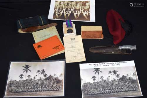 A collection of interesting military items relating to the S...