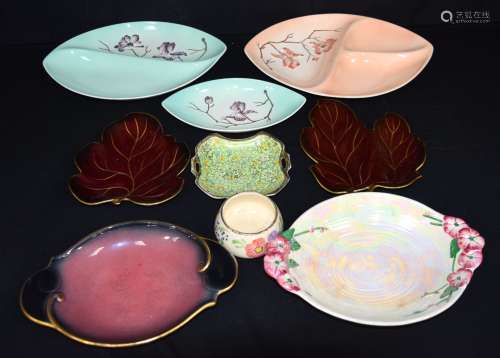 A collection of dishes Carlton ware, Maling , Minton etc 31c...