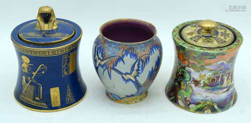 A collection of Carlton ware including a lidded pots and a v...