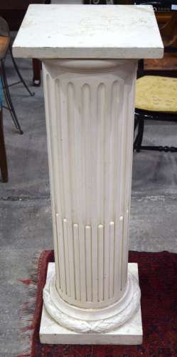 A large wooden painted Classical style pedestal stand 107 x ...