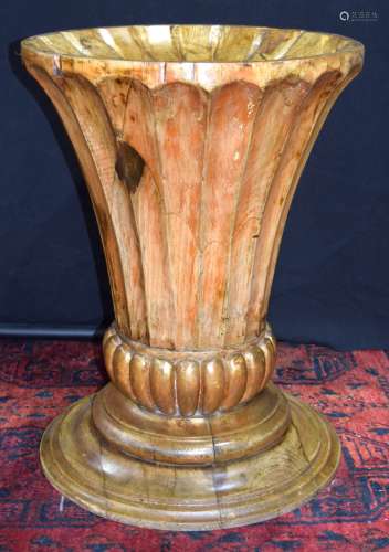 A antique large sectional carved wooden stand 66 x .49cm.
