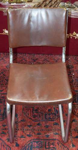 A vintage AEL chrome and leather chair 76 x 38 x 53cm.