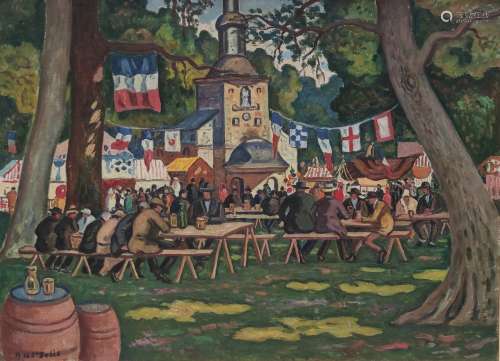 Henri Liénard DE SAINT-DELIS (1878-1949) La fête villageoise...