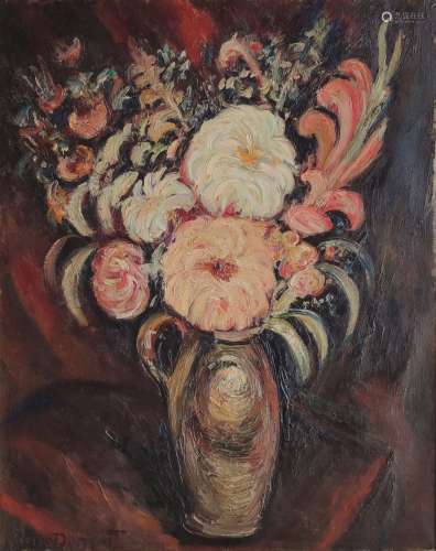 Pierre DUMONT (1884-1936) Le grand bouquet Huile sur toile s...