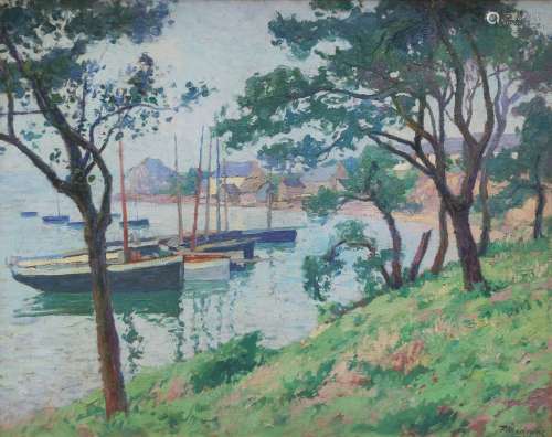 Paul MADELINE (1863-1920) Le port de Longivy, circa 1919 Hui...