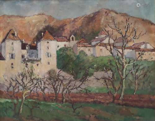 André WILDER (1871-1965) Vue de chêteau Saint Vincent Huile ...