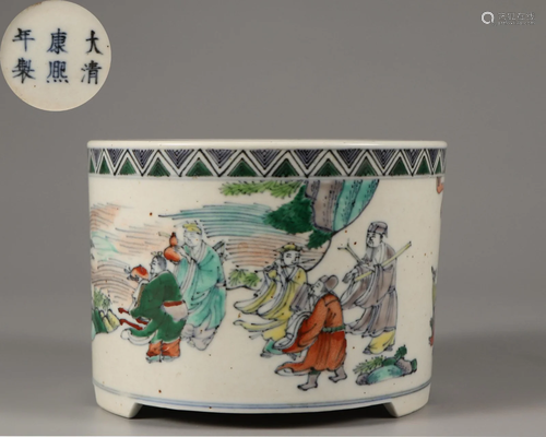 A Doucai Glazed Censer Qing Dynasty