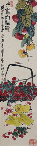 A Chinese Painting Hanging Scroll Signed Qi Baishi