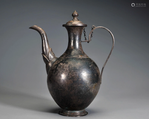 A Silver Ewer Qing Dynasty