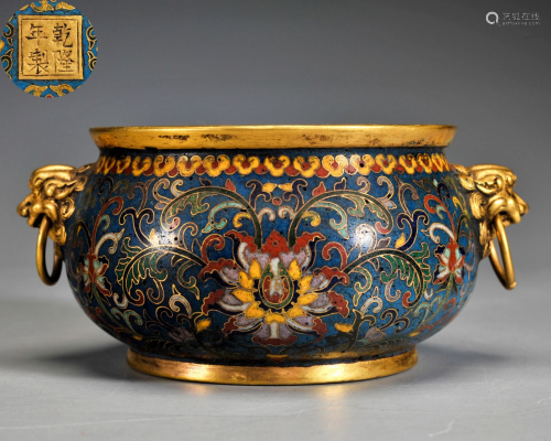 A Cloisonne Enamel Censer Qing Dynasty