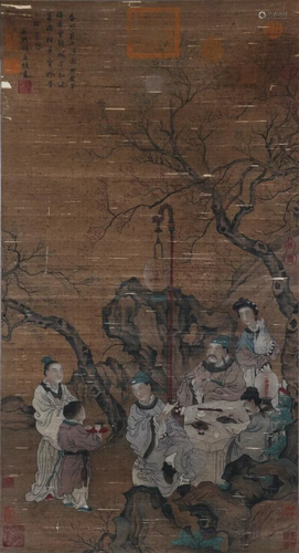 A Chinese Painting Hanging Scroll Signed Zhao Mengfu