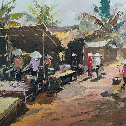 Tran Van Giang (XXe) Ecole des Beaux Arts de Saïgon. Actif d...
