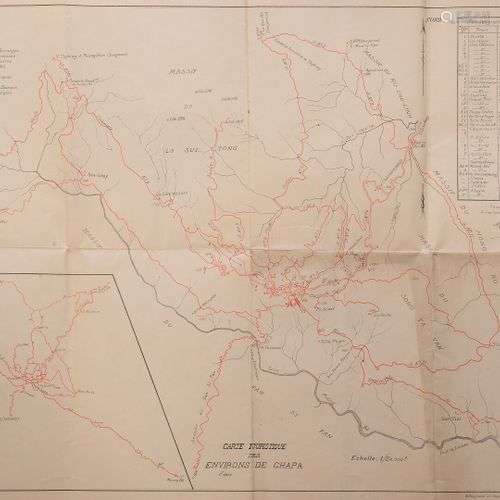 1935. Carte touristique des environs de Chapa. Editée en mai...