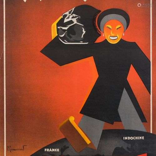 1930. HONGAY, VOTRE ANTHRACITE - Indochine-France. Affiche p...