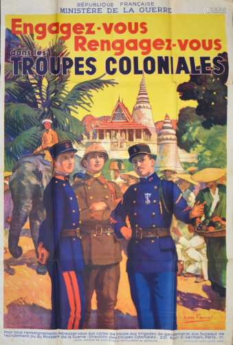 1930. Engagez-vous Rengagez-vous dans les Troupes Coloniales...