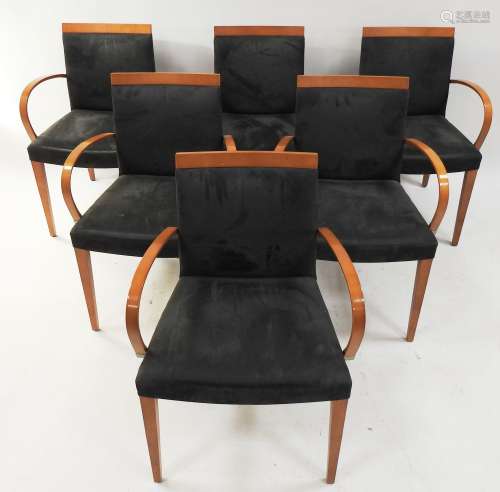 Paco CAPDELL - EspagneSuite de six fauteuils en bois naturel...