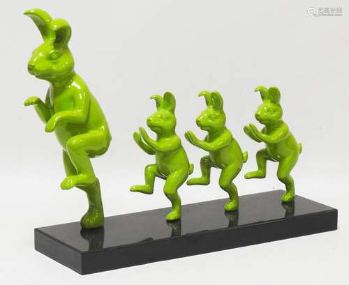 TRAVAIL contemporain - Hollande The green rabbits family Gro...