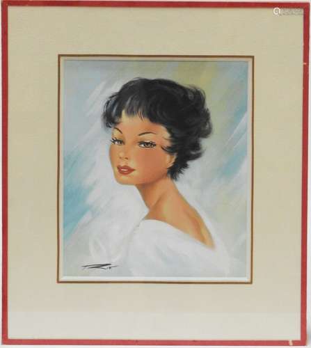 Jean Gabriel DOMERGUE, dans le goût de Portrait de femme Gou...