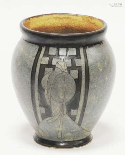 ODETTA - HB - Quimper Vase de forme ovoïde en grès émaillé à...