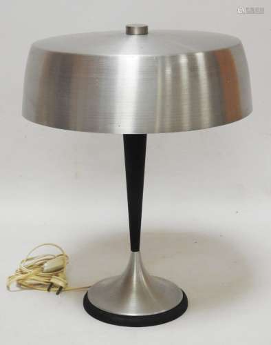 TRAVAIL des années 70 Lampe de bureau en aluminium brossé H....