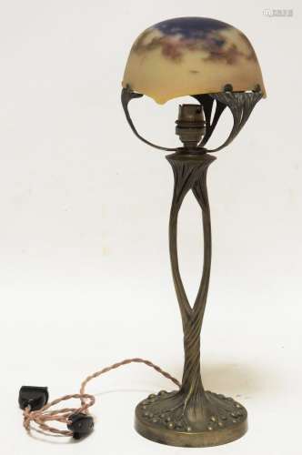Paul FOLLOT (1877 - 1942 ) & DAUM - NANCY Pied de lampe en b...