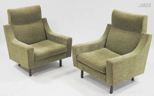 TRAVAIL des années 50 Paire de fauteuils confortables à pièt...