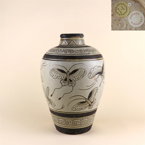 A Jizhou Kiln Porcelain Meiping Vase