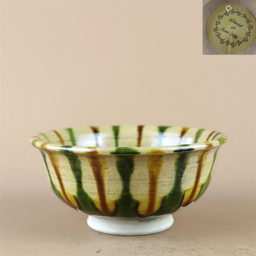 A San-Cai Glazed Porcelain Bowl