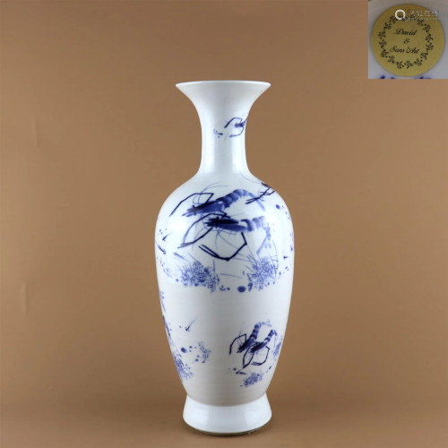 A Blue and White Porcelain Vase