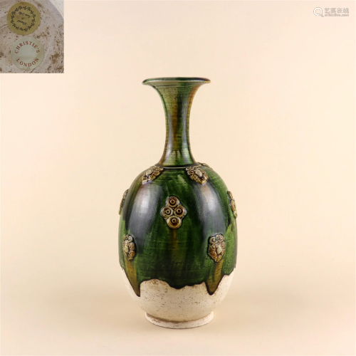 A San-Cai Glazed Porcelain Vase