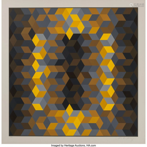 Victor Vasarely (1906-1997) Hommage a L'Hexagone