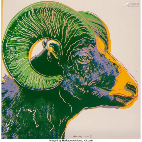 Andy Warhol (1928-1987) Bighorn Ram, from Endang