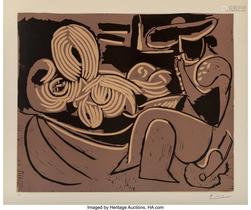 Pablo Picasso (1881-1973) Femme Couchée et Homm