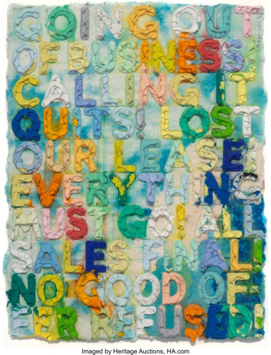 Mel Bochner (b. 1940) Going Out of Business, 201