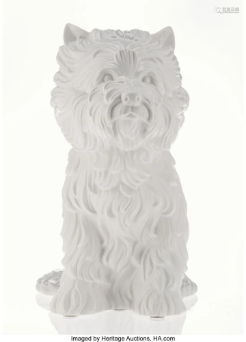 Jeff Koons (b. 1954) Puppy (Vase), 1998 White gl