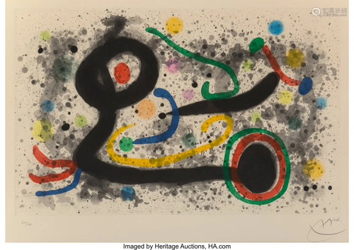 Joan Miro (1893-1983) Sous la Grêle, 1969 Aquat