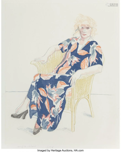 David Hockney (b. 1937) Celia in a Wicker Chair,