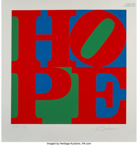Robert Indiana (1928-2018) Hope, 2010 Silkscreen