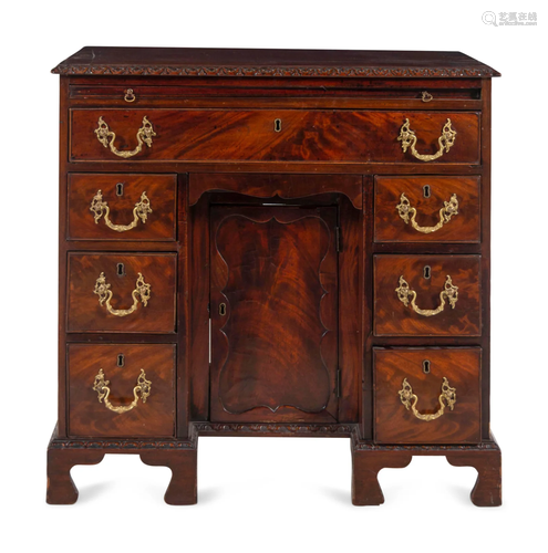 A George III Mahogany Kneehole Desk