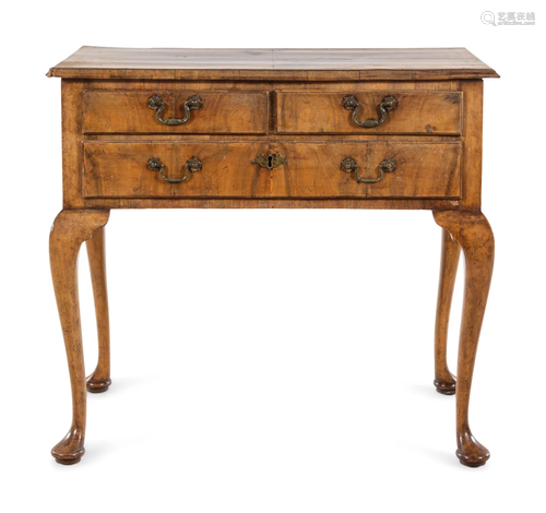 A George II Walnut Dressing Table