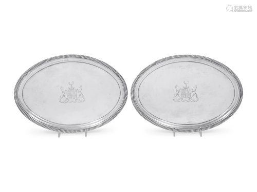 A Pair of George III Silver Waiters